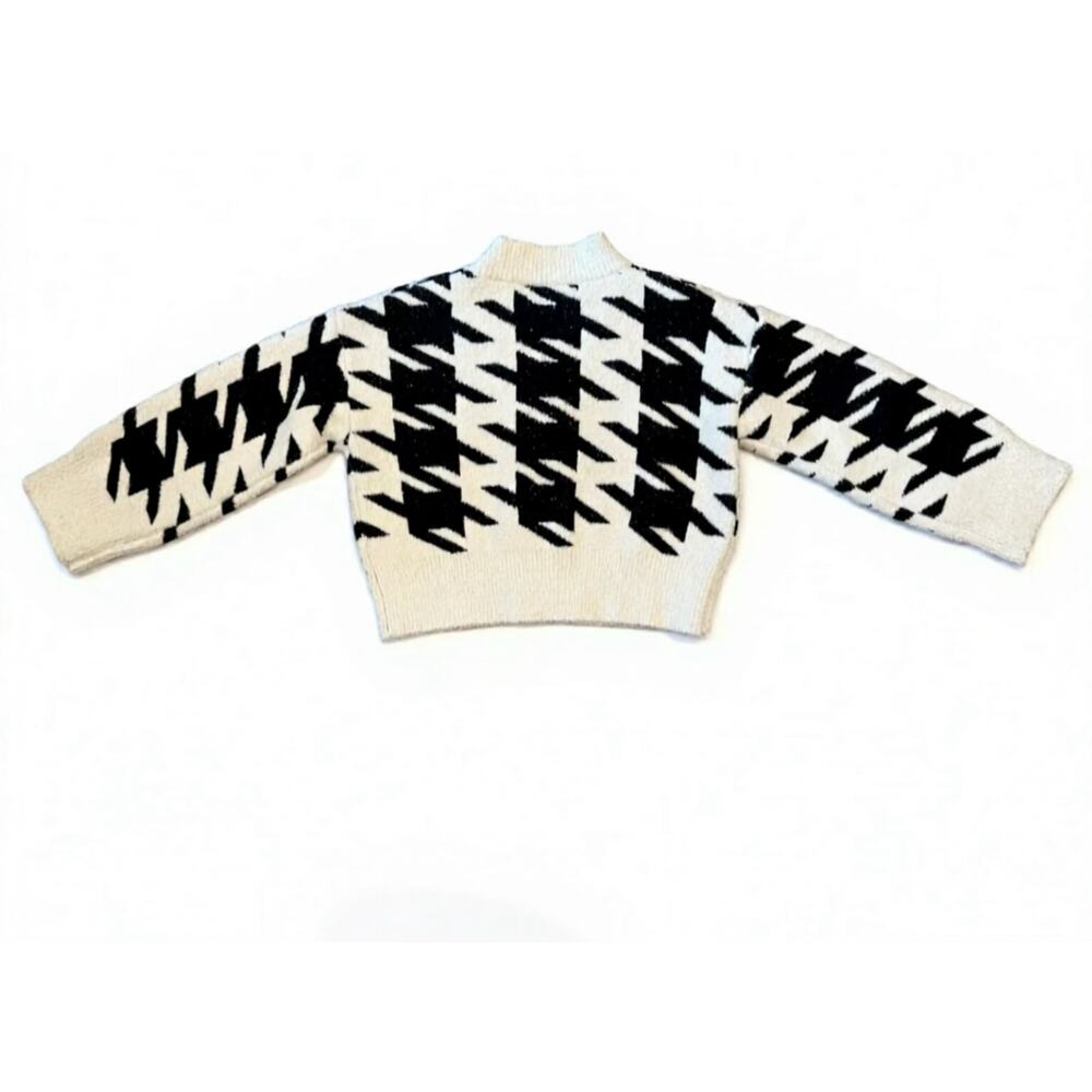 URBAN REVIVO CREAM & BLACK VNECK BUTTON UP CARDIGAN - EUC WOMENS XS